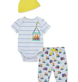 Little Me Construction Bodysuit & Pant Set
