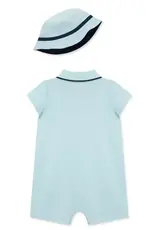 Little Me Trucks Romper & Hat