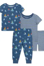 Little Me Sailboat 4-Piece Pajama Set