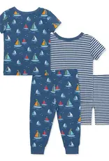 Little Me Sailboat 4-Piece Pajama Set