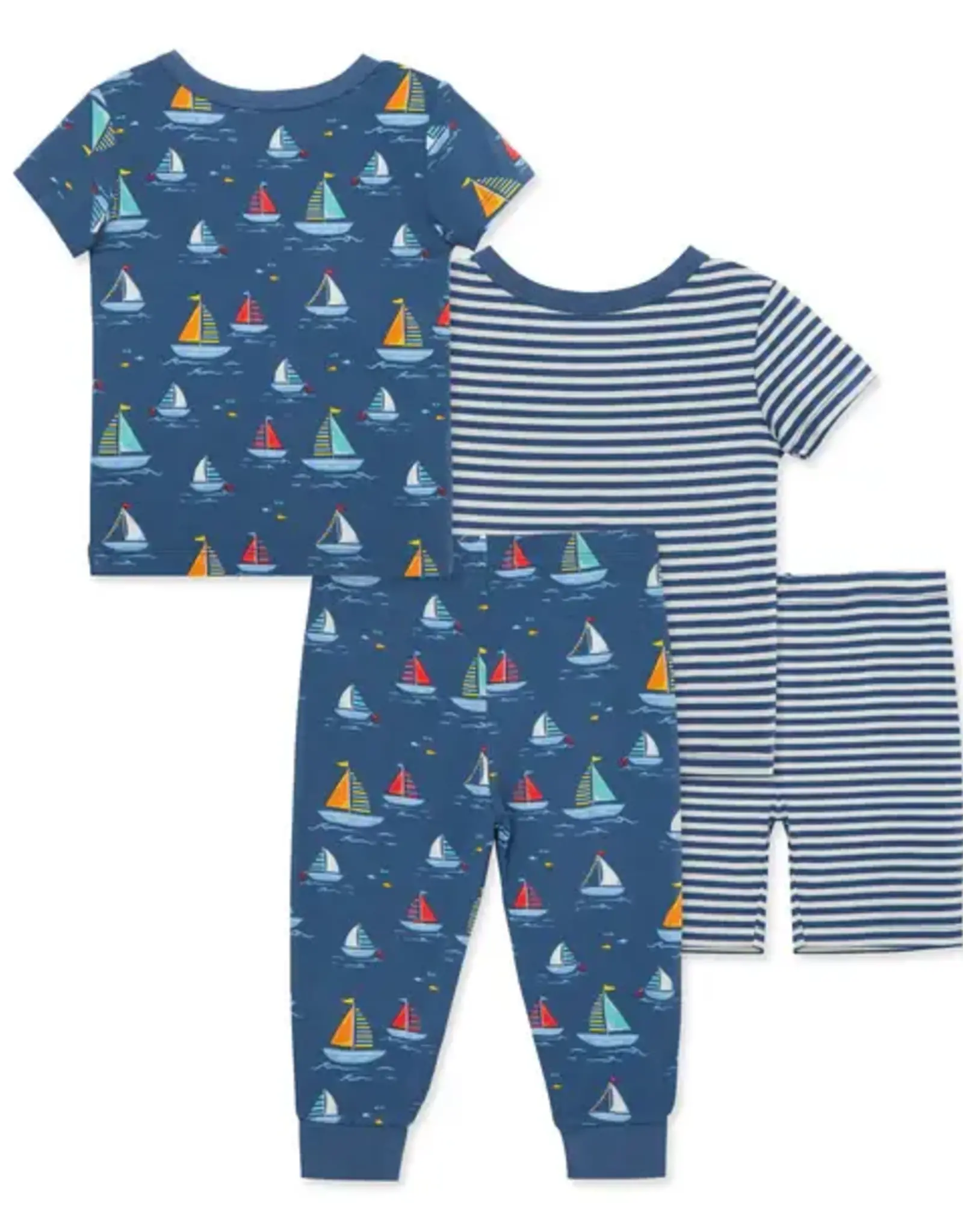 Little Me Sailboat 4-Piece Pajama Set