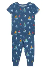 Little Me Sailboat 4-Piece Pajama Set