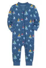 Little Me Sailboat Zip Front Pajama