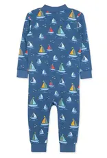 Little Me Sailboat Zip Front Pajama