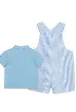 Little Me Sailboat Woven Shortall Set