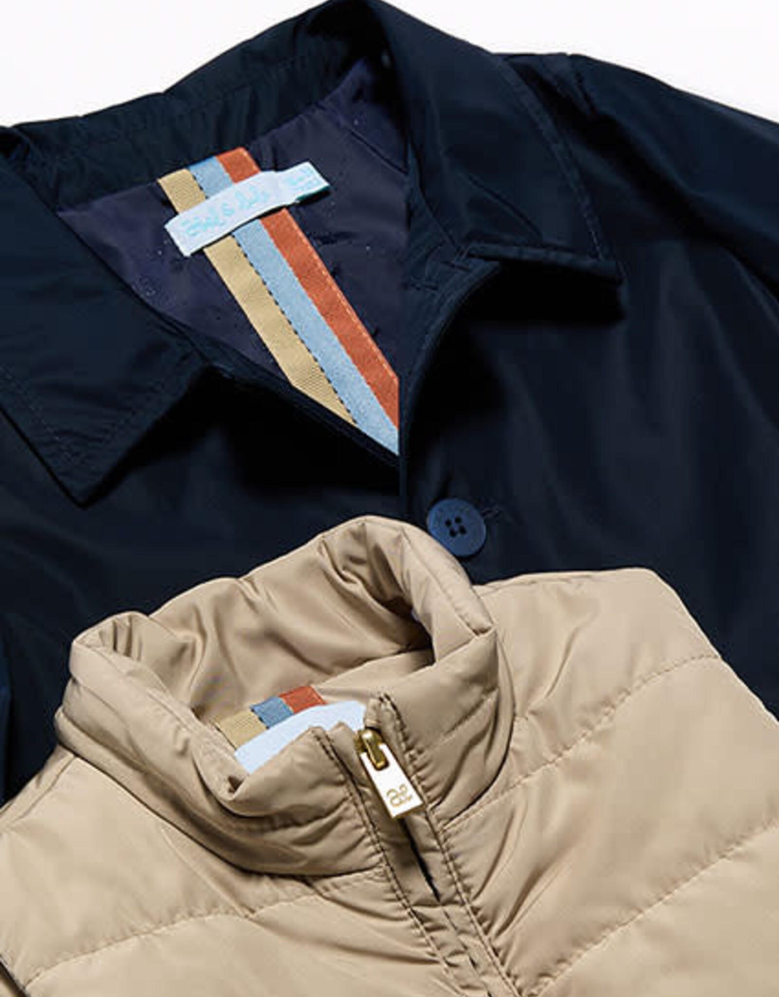 Abel & Lula Boys Navy Trench Coat w/ interior vest
