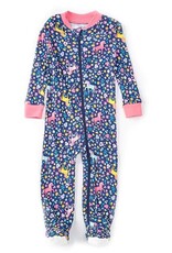 Little Me Unicorn Zip Front Footie Pajama