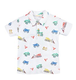 Baby Club Chic Construction Printed Tee w/Collar