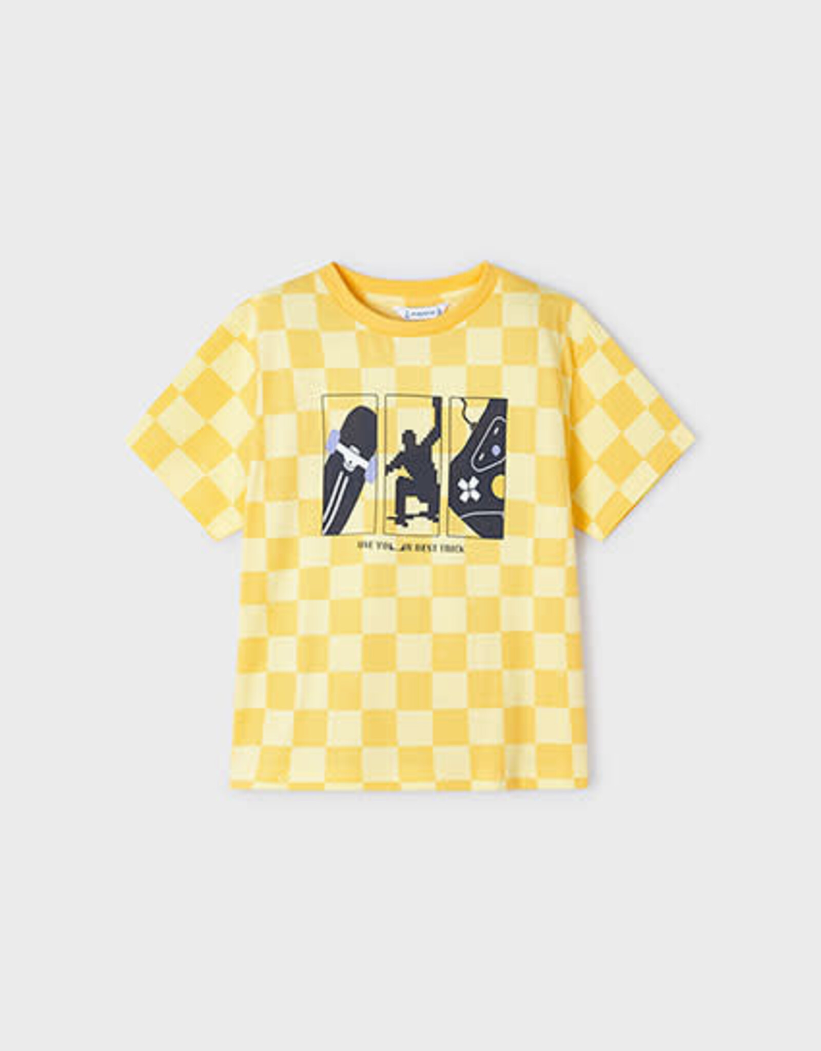 Mayoral Yellow Check T-Shirt