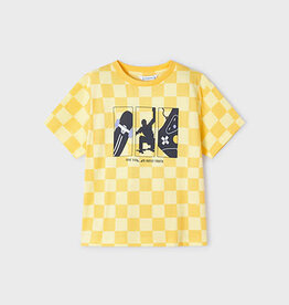 Mayoral Yellow Check T-Shirt
