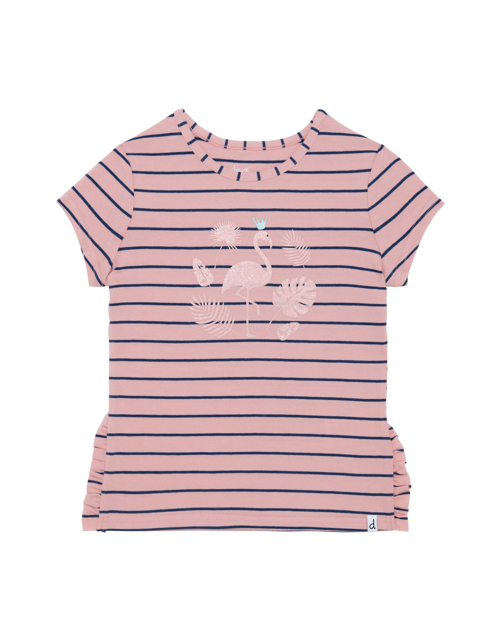 Deux Par Deux Crystal Pink Striped T-Shirt