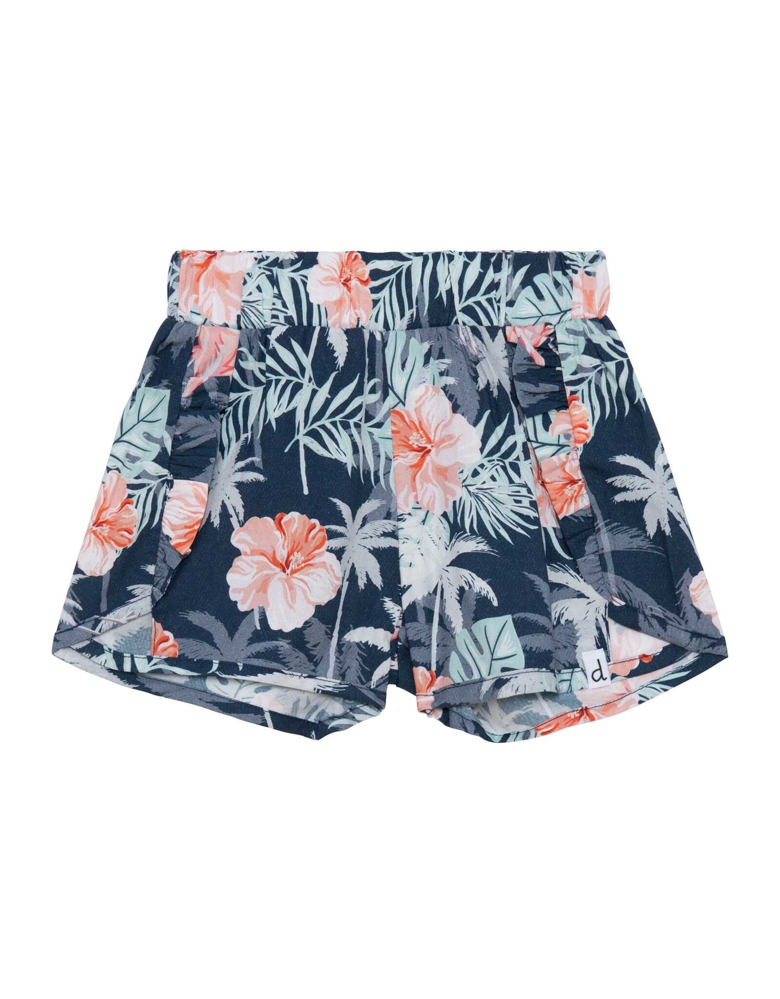 Deux Par Deux Flamingo Palm Tree Shorts
