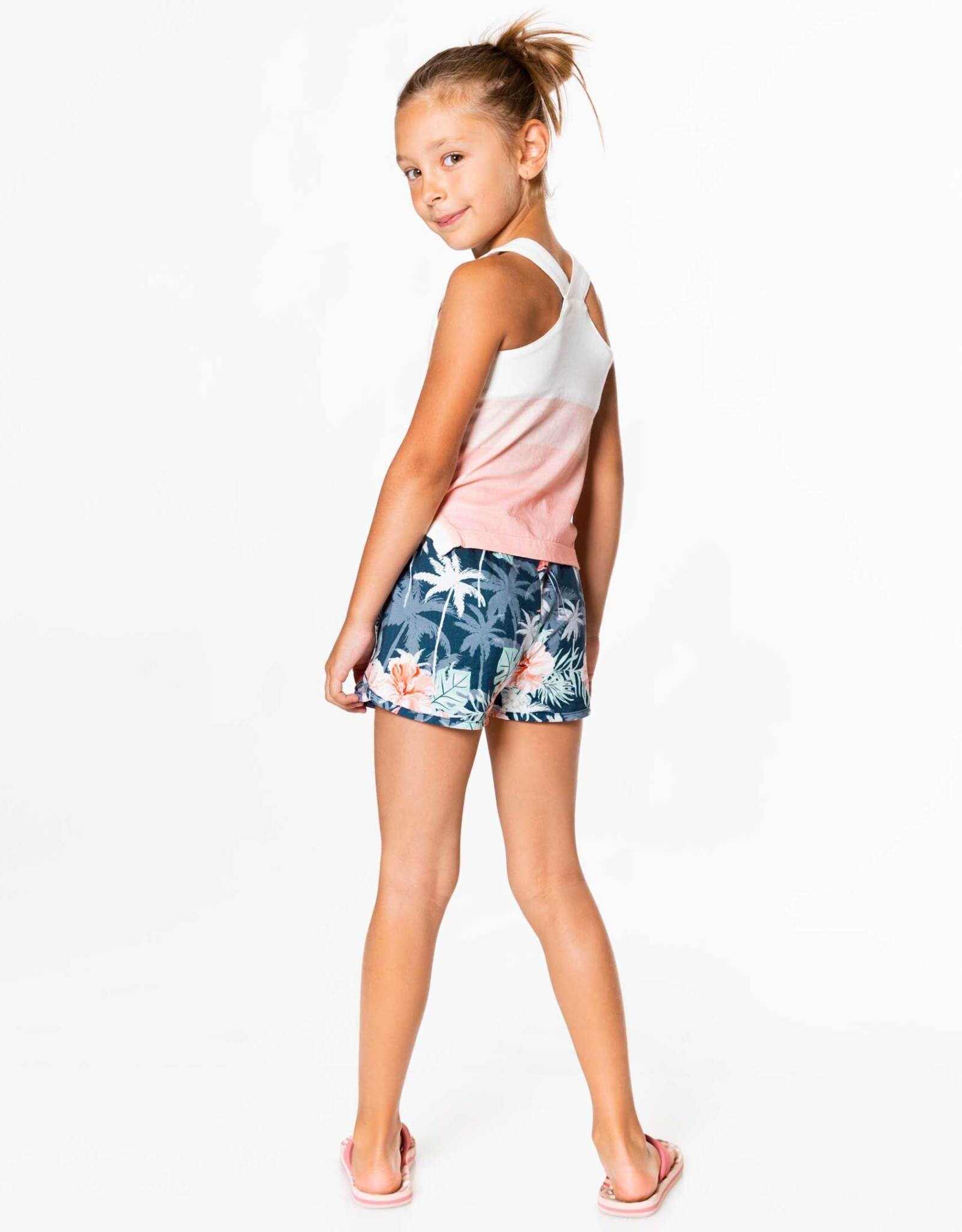 Deux Par Deux Flamingo Palm Tree Shorts