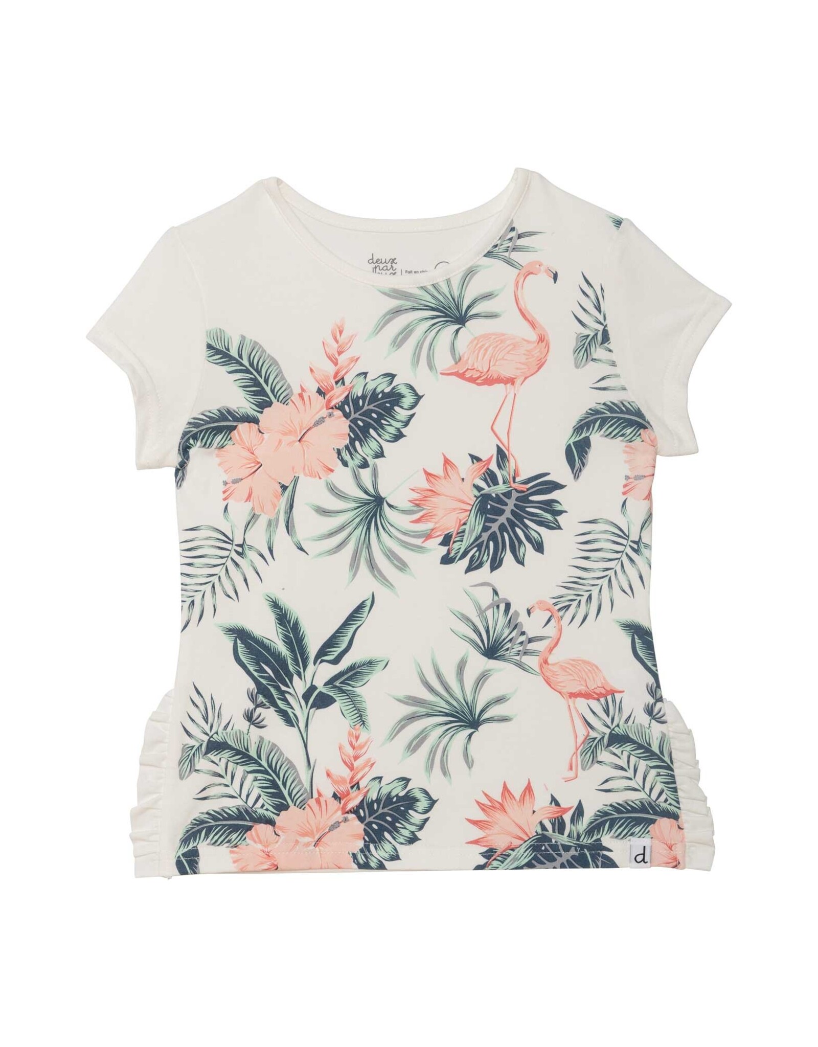 Deux Par Deux Off White Print T-Shirt