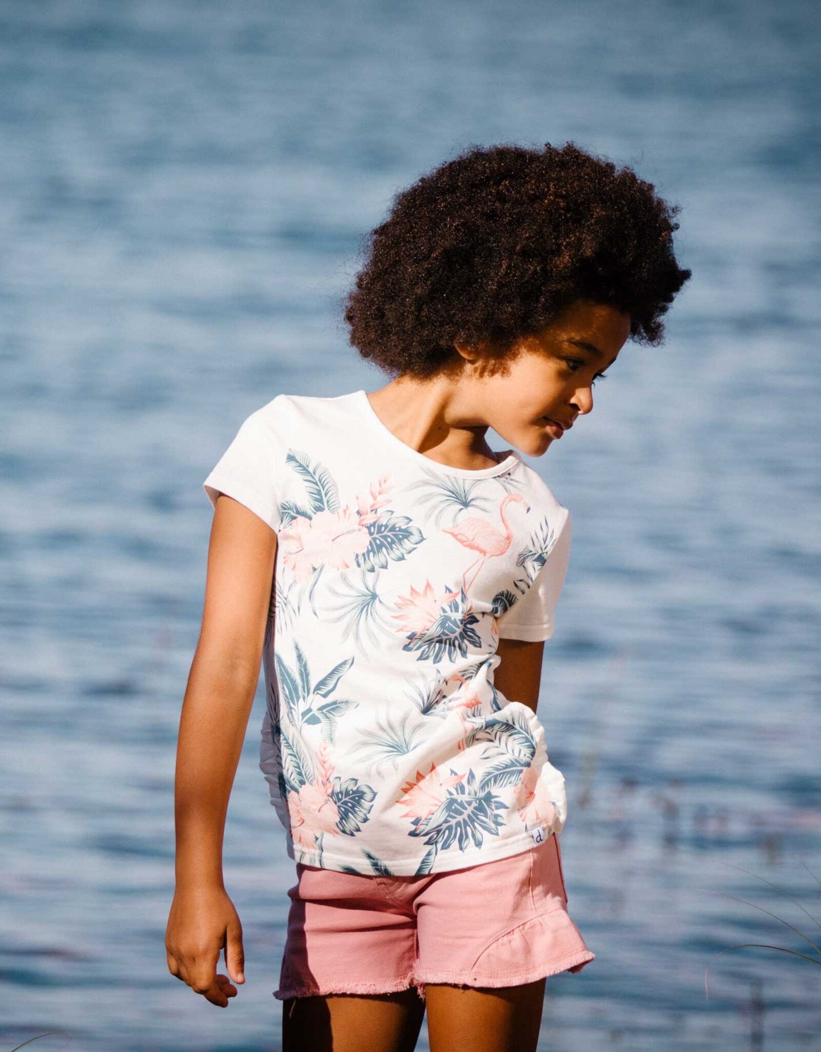 Deux Par Deux Off White Print T-Shirt