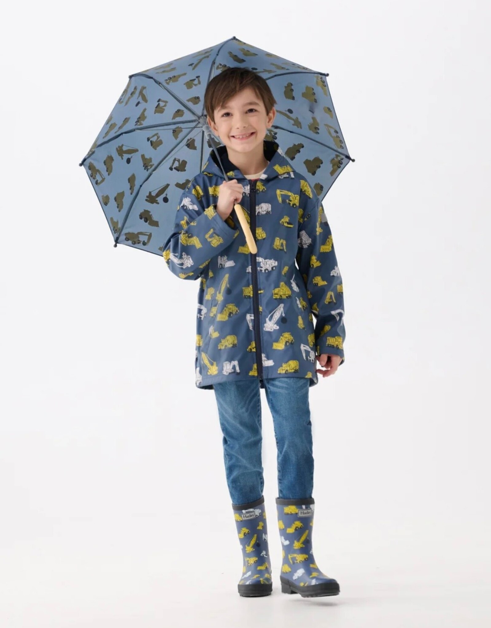 Hatley Under Construction Zip Up Rain Jacket