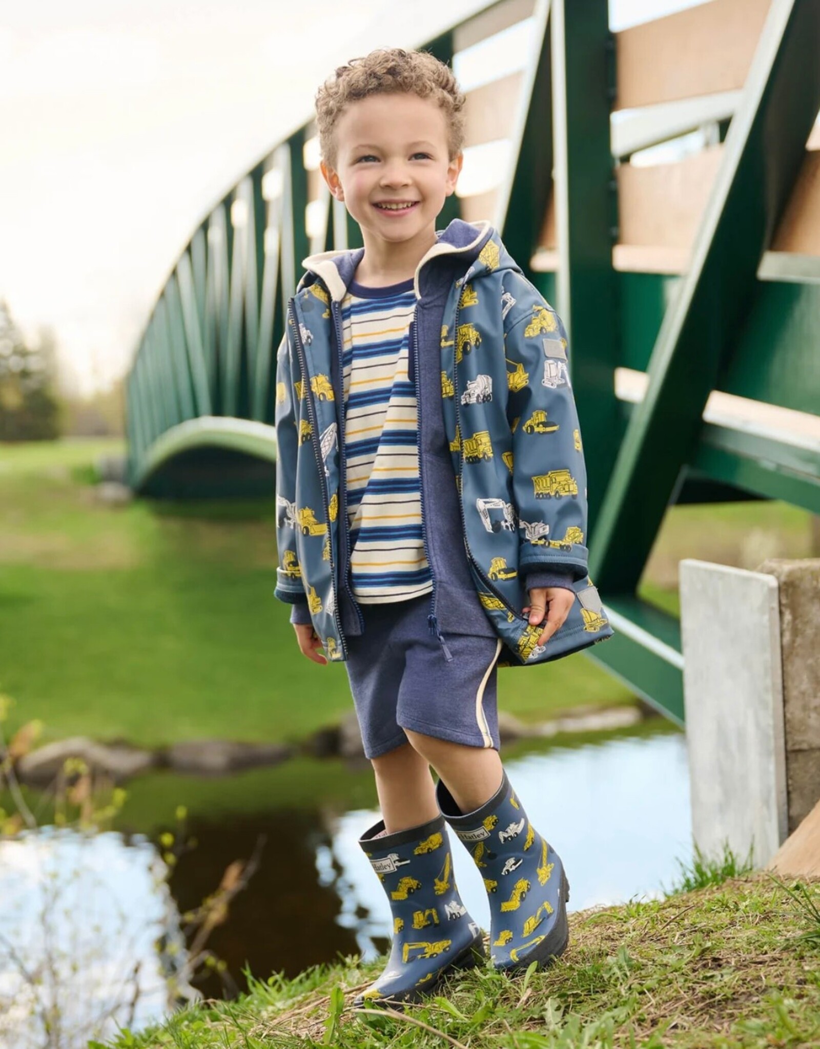 Hatley Under Construction Zip Up Rain Jacket