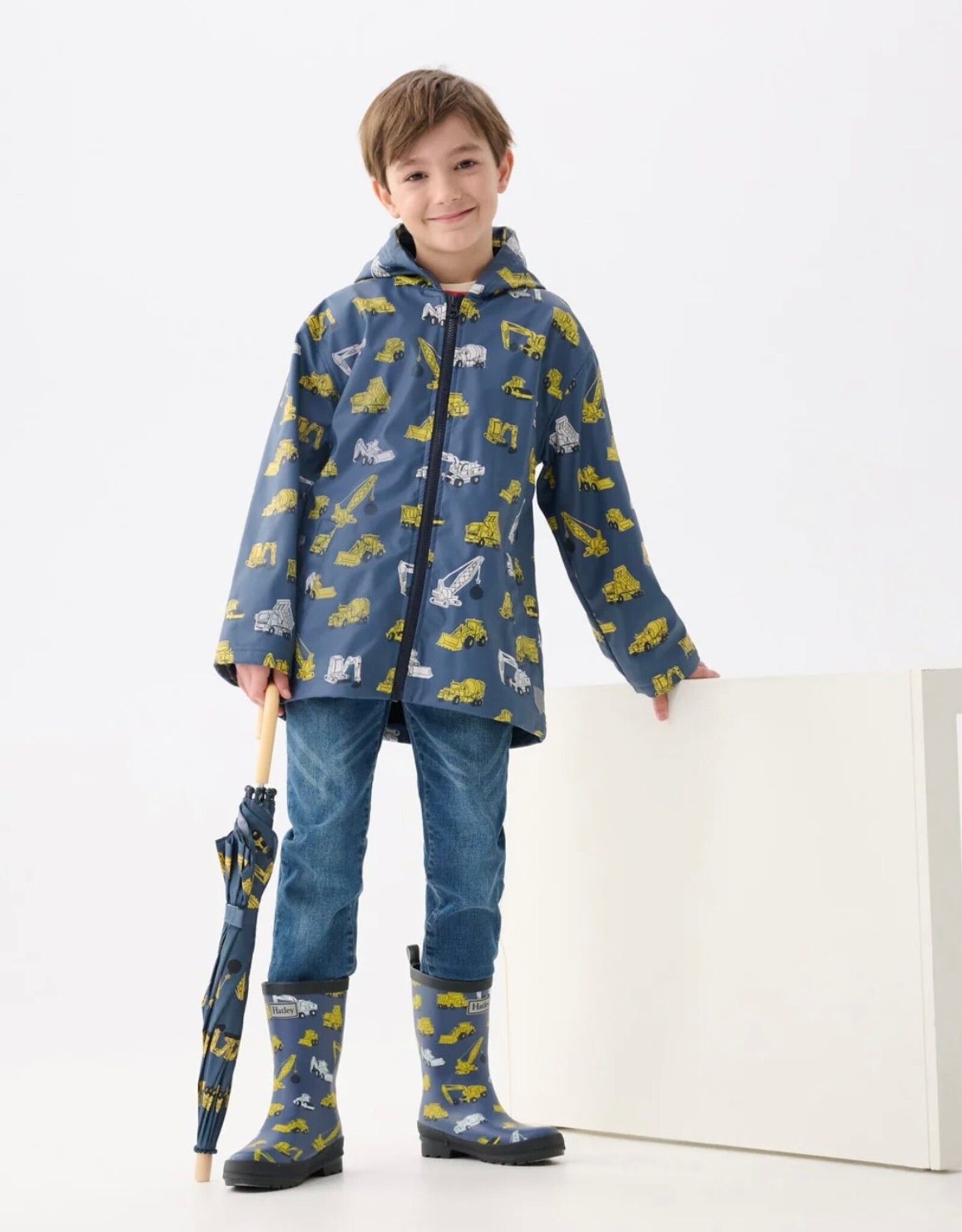 Hatley Under Construction Zip Up Rain Jacket