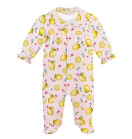 Baby Club Chic Fresh Lemons Printed Footie w/Printed Round Collar