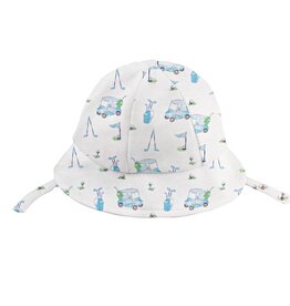 Baby Club Chic Light Blue Golf Printed Sun Hat
