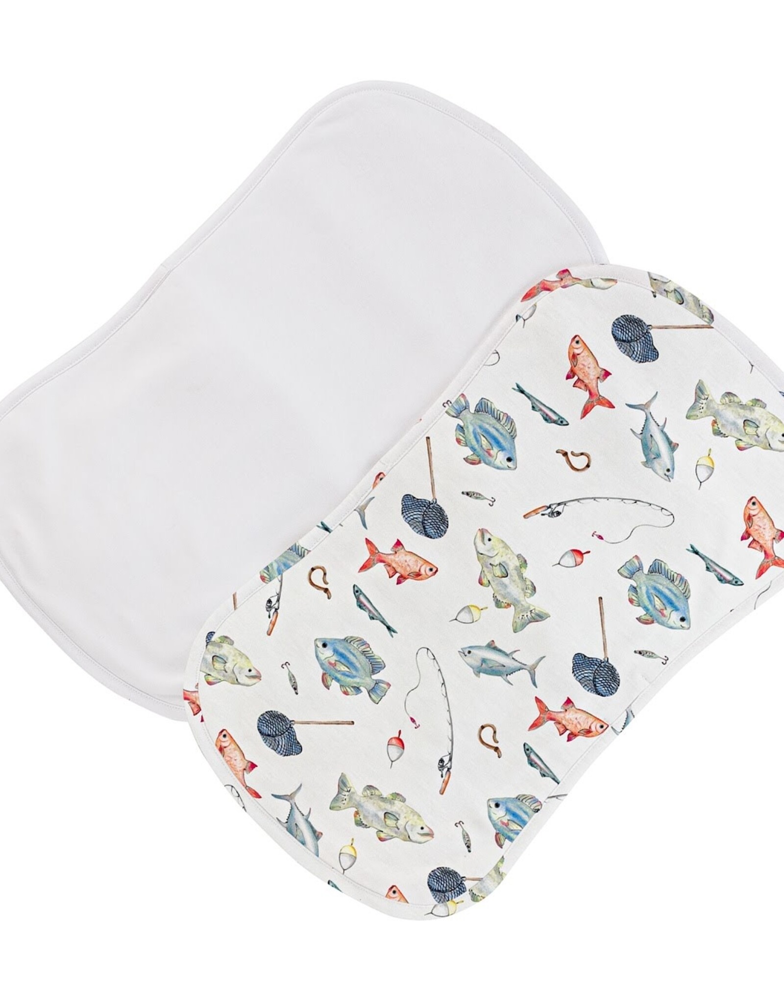 Baby Club Chic Fishing Day Printed Burp Cloth Set