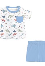 Baby Club Chic Fishing Day Printed Tee and Short Set