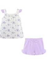 Baby Club Chic Lavender Bows Tee and Short Set
