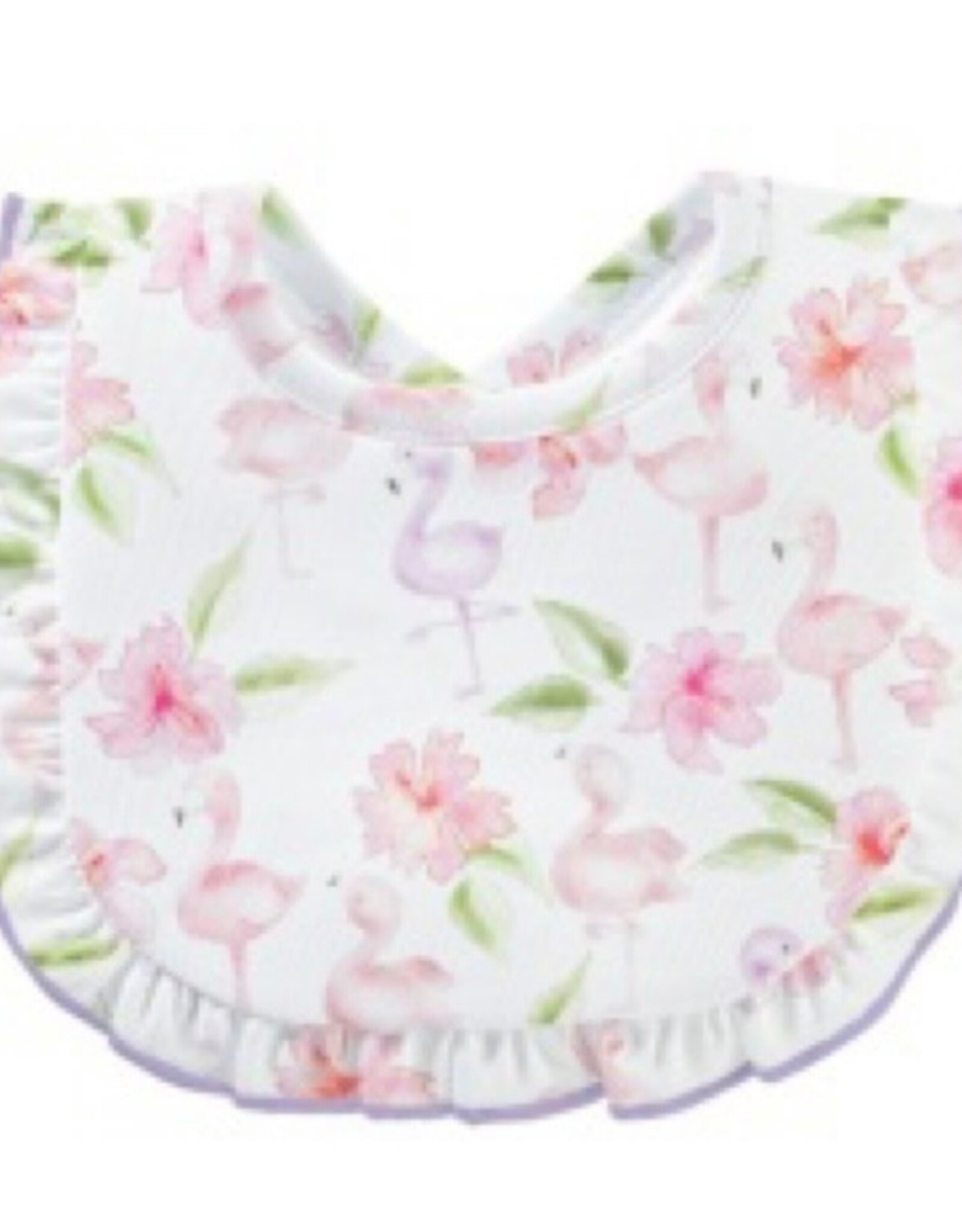Baby Club Chic Flamingos Bib with Ruffle