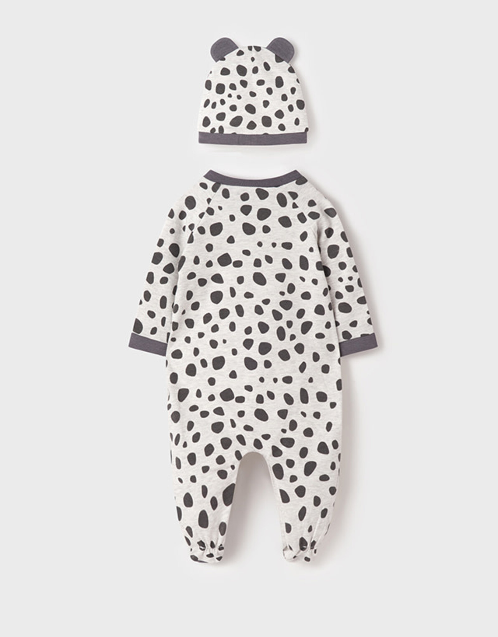 Mayoral Leopard Long Onesie w/Hat