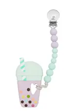 Loulou Lollipop Lilac Mint Taro Bubble Tea Silicone Teether Set
