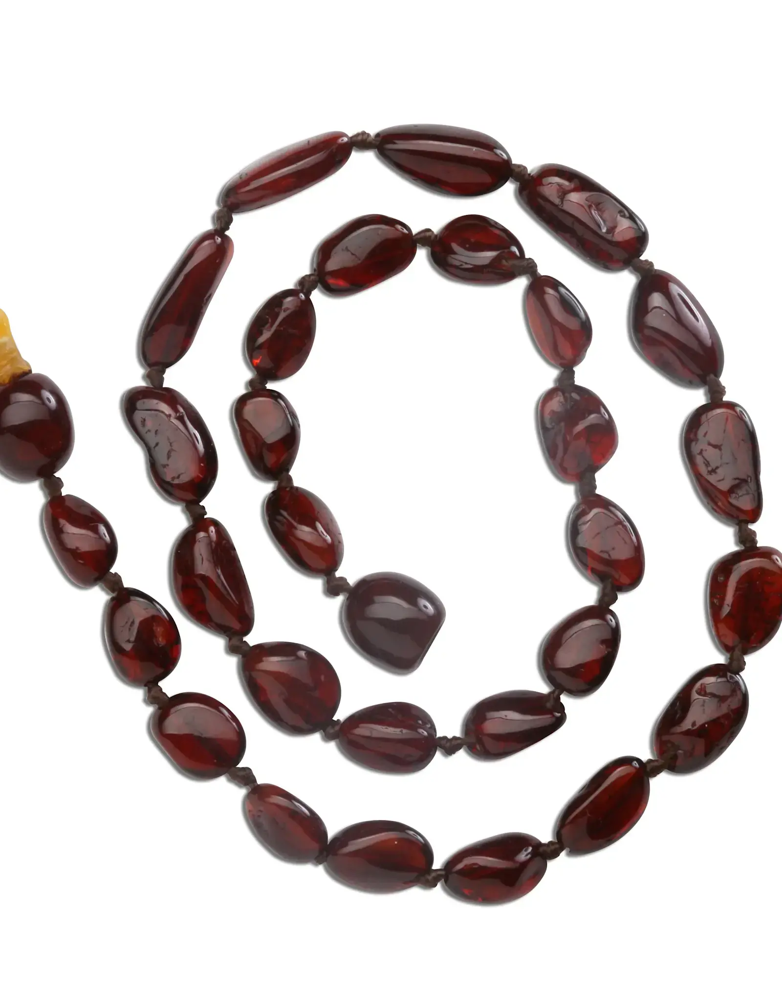 Cherished Moments Dark Cherry Amber Teething Necklace