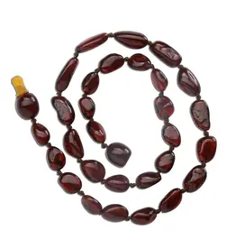 Cherished Moments Dark Cherry Amber Teething Necklace