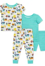 Little Me Construction 4-Piece Pajama Set