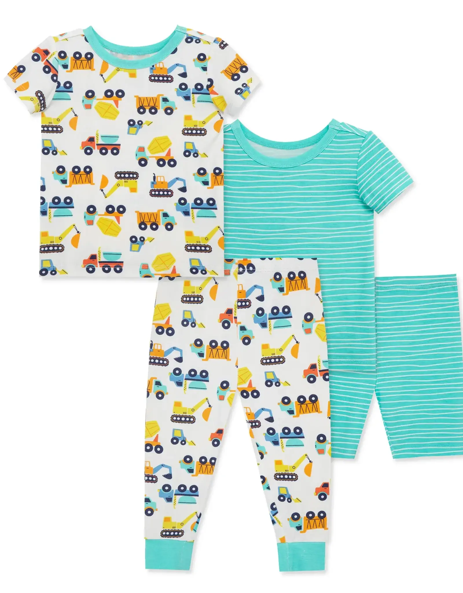 Little Me Construction 4-Piece Pajama Set