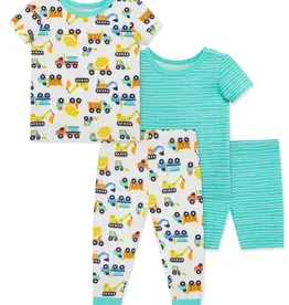 Little Me Construction 4-Piece Pajama Set