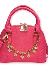 Carrying Kind Charlotte Hot Pink Purse with Luck Chain