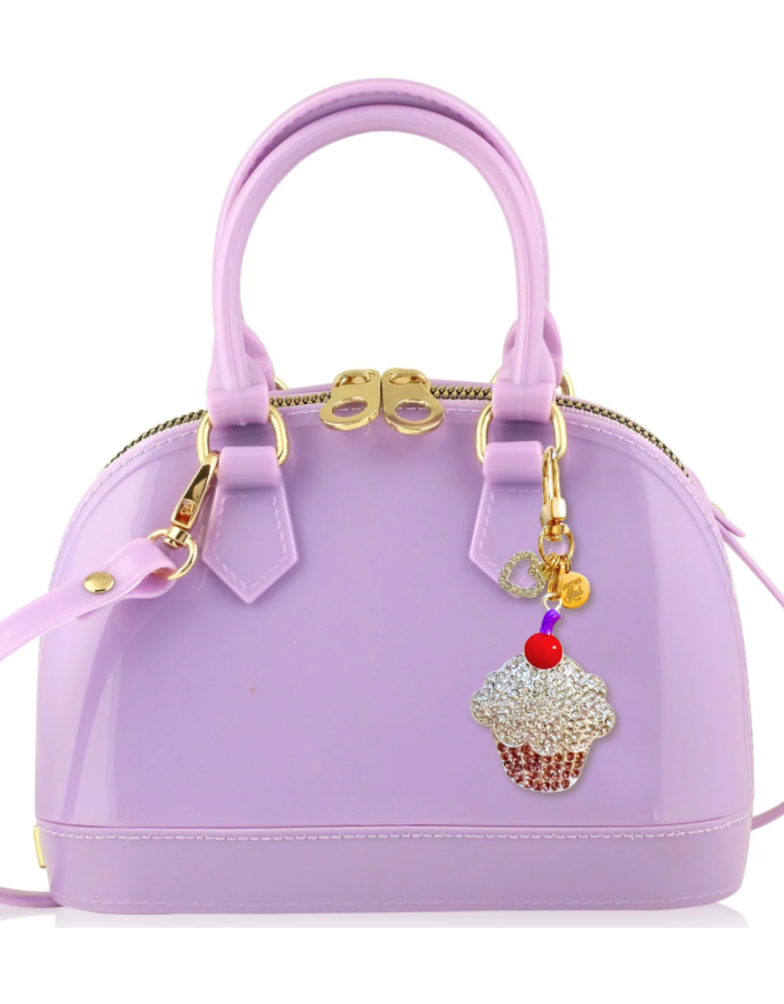 Carrying Kind Cate Lavender Purse w/Cupcake Charm