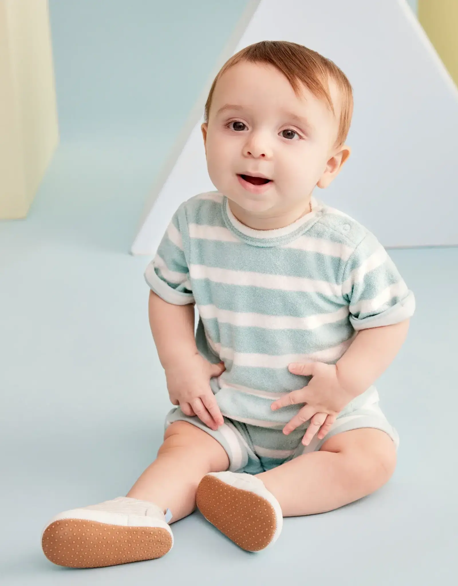 Little Me Aquatic Striped Romper