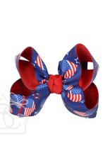 Beyond Creations Red/Navy Patriotic 4.5" Bow