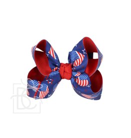 Beyond Creations Red/Navy Patriotic 4.5" Bow