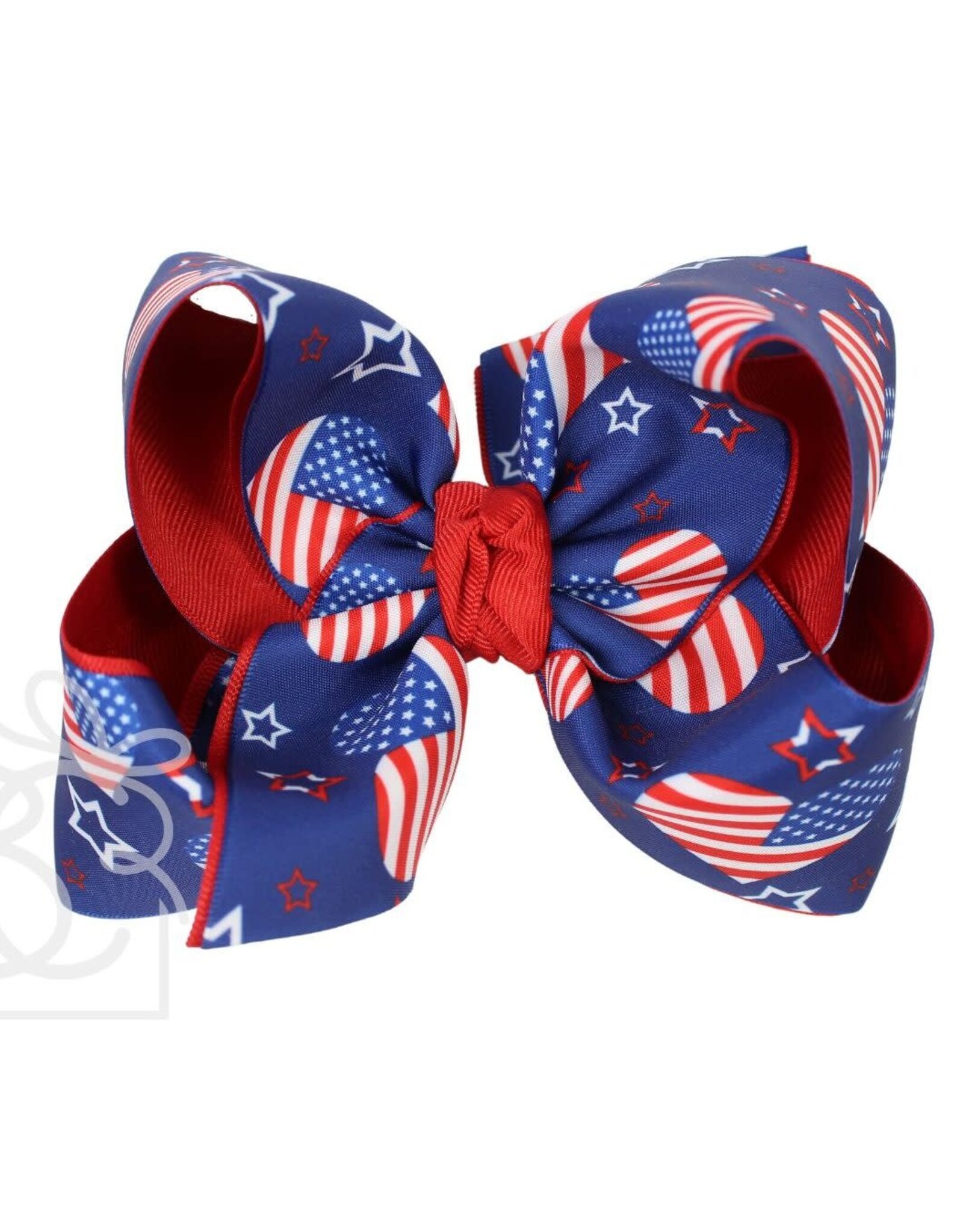 Beyond Creations Red/Navy Patriotic 5.5" Bow