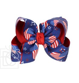 Beyond Creations Red/Navy Patriotic 5.5" Bow