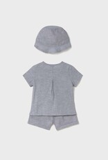 Mayoral Star Blue Shorts, Shirt and Hat Set