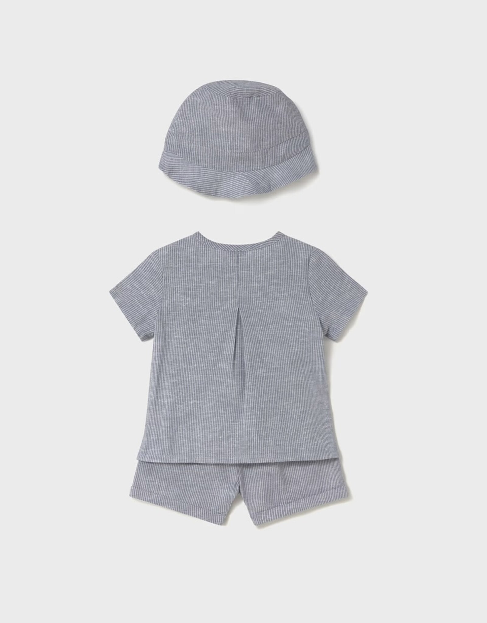 Mayoral Star Blue Shorts, Shirt and Hat Set