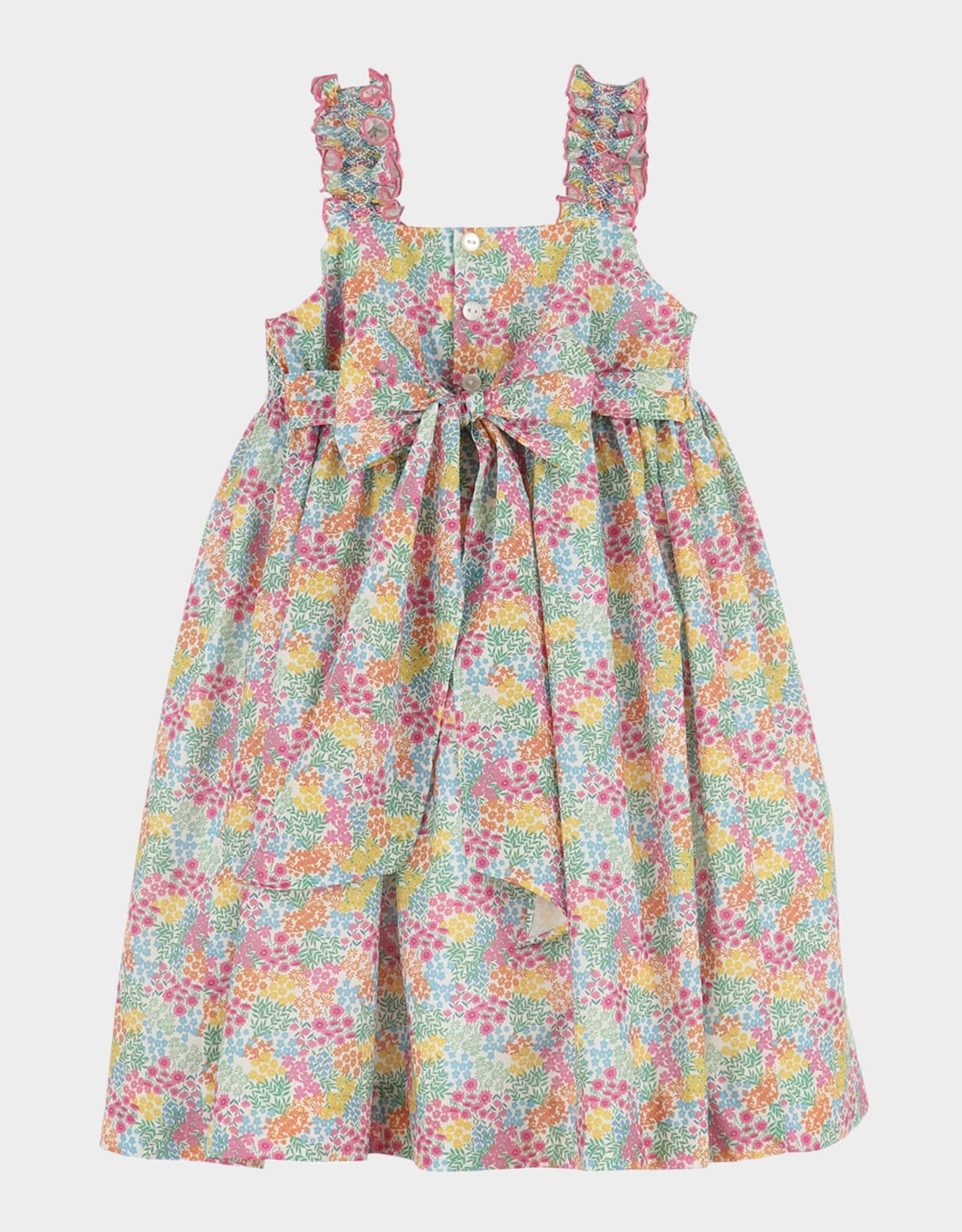 Casero Floral Jamboree Summer Smocked Dress