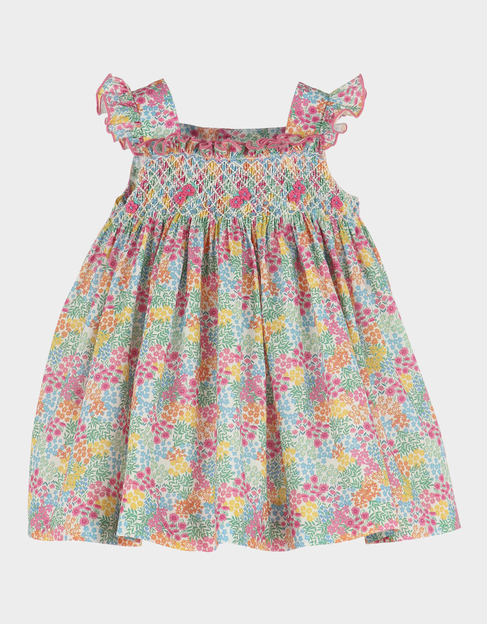 Casero Floral Jamboree Smocked Dress