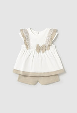 Mayoral Linen Girls Fancy Short Set