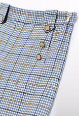 Abel & Lula Sky Blue Plaid Culotte Girls Trouser