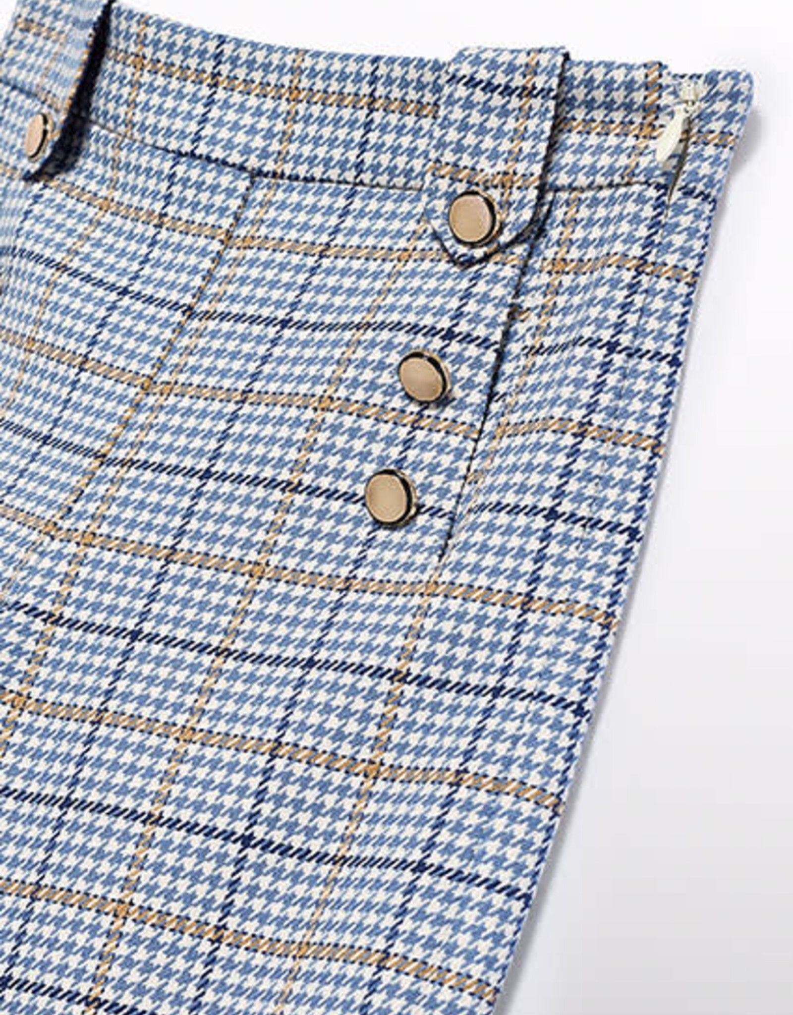 Abel & Lula Sky Blue Plaid Culotte Girls Trouser