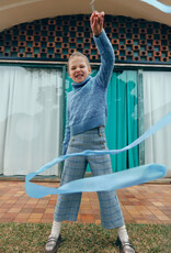 Abel & Lula Sky Blue Plaid Culotte Girls Trouser